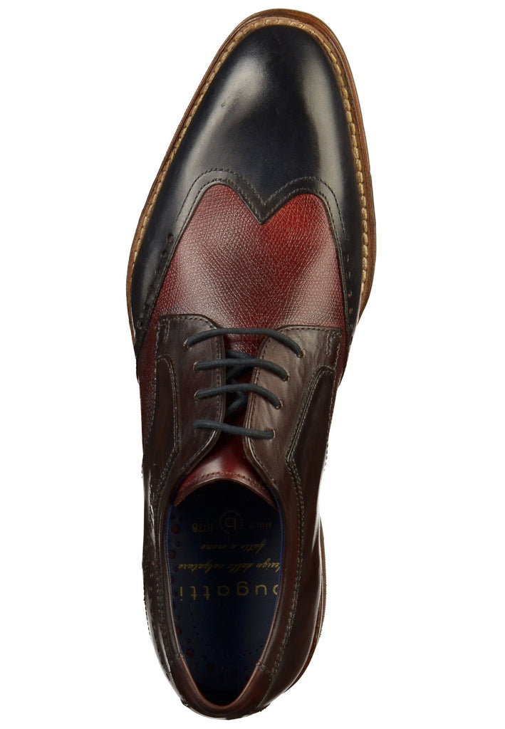 Bugatti Businessschuhe Leder Blau/Braun - surf4shoes