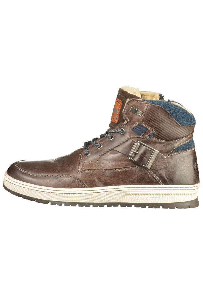 Bugatti Stiefelette Leder/Textil Grau/Braun Warmfutter - surf4shoes