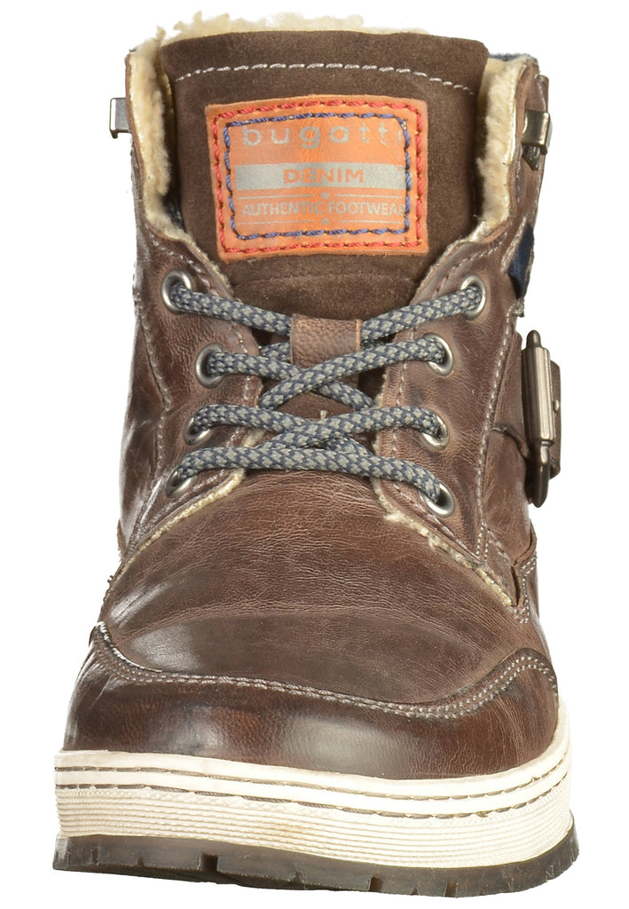 Bugatti Stiefelette Leder/Textil Grau/Braun Warmfutter - surf4shoes