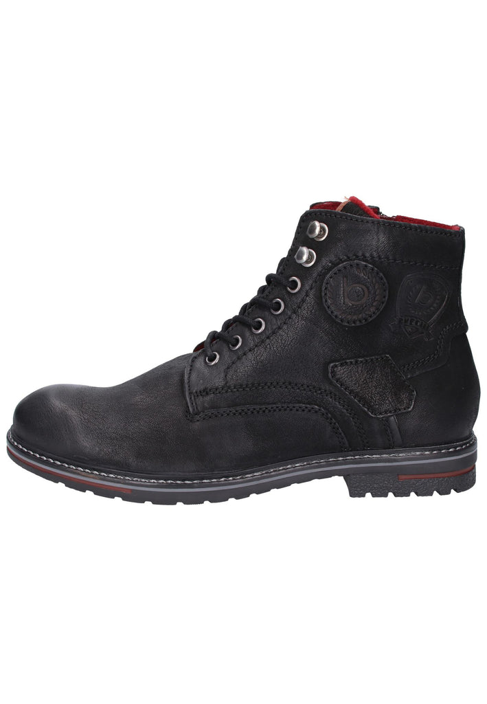 Bugatti Stiefelette Leder Schwarz - surf4shoes