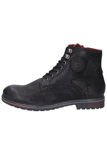 Bugatti Stiefelette Leder Schwarz - surf4shoes