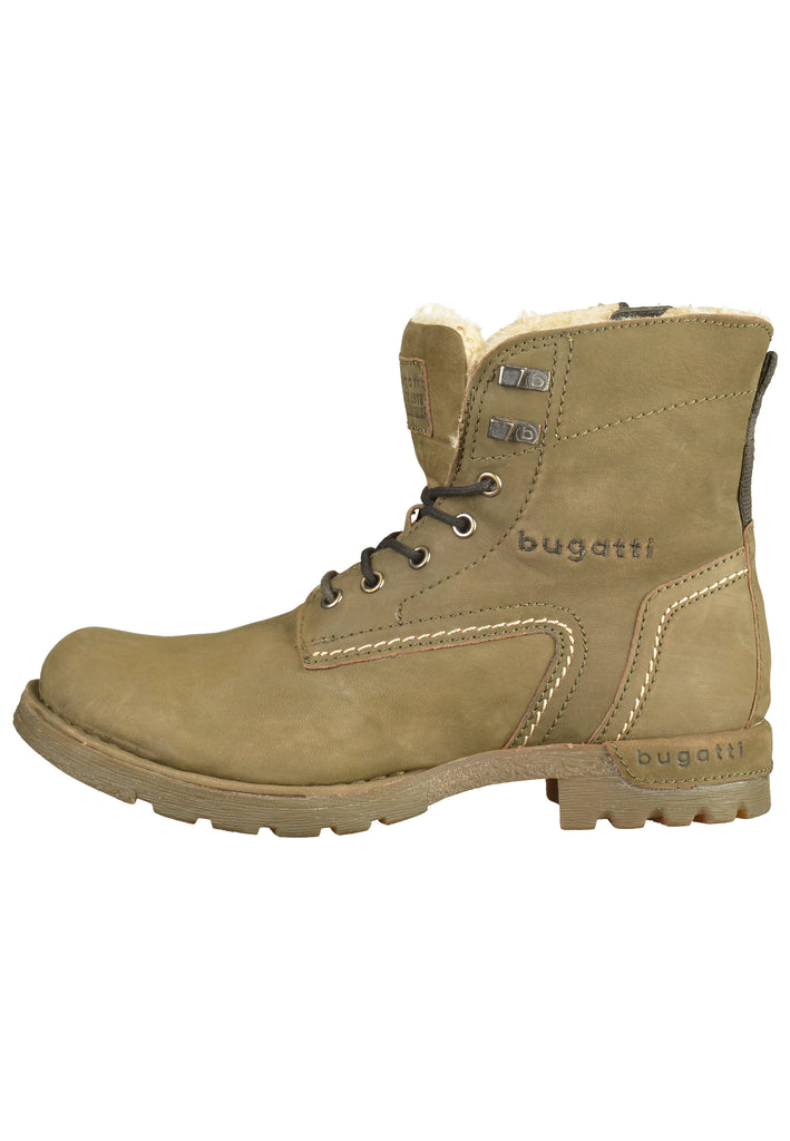 Bugatti Stiefelette Leder Oliv - surf4shoes