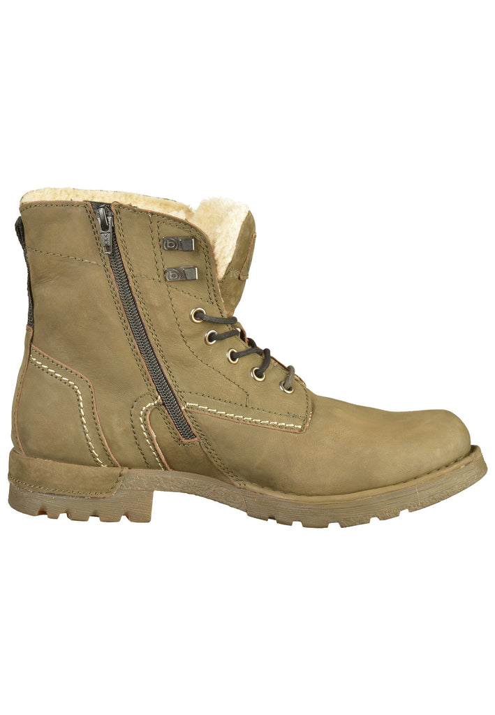 Bugatti Stiefelette Leder Oliv - surf4shoes