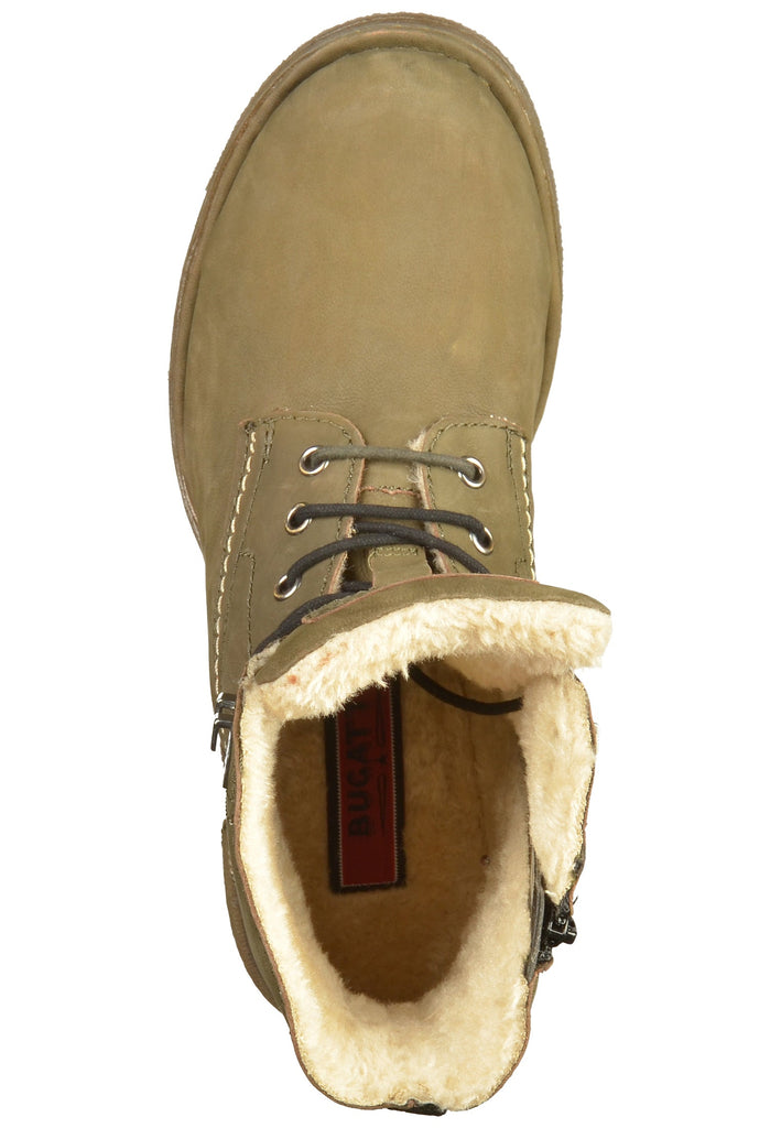 Bugatti Stiefelette Leder Oliv - surf4shoes