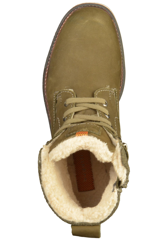 Bugatti Stiefelette Leder/Textil Dunkelgrün - surf4shoes