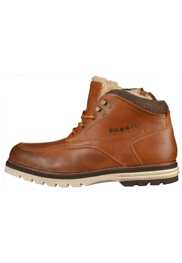 Bugatti Stiefelette Leder/Textil Cognac - surf4shoes