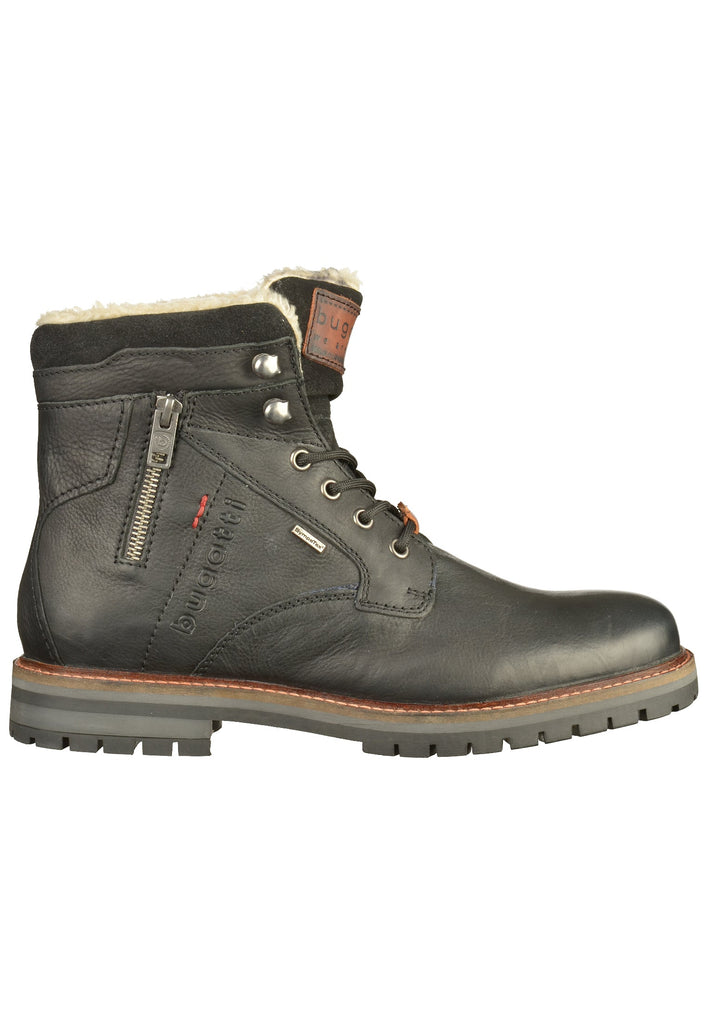 Bugatti Stiefelette Leder Schwarz Warmfutter - surf4shoes