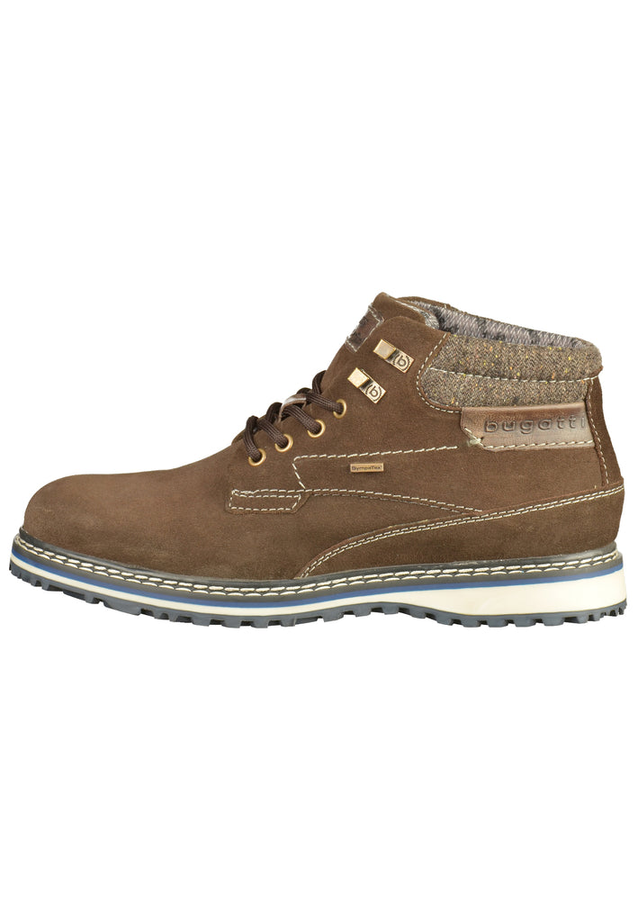 Bugatti Stiefelette Leder/Textil Dunkelbraun - surf4shoes
