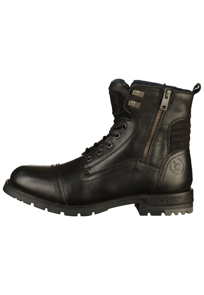 Bugatti Stiefelette Leder/Textil Schwarz - surf4shoes