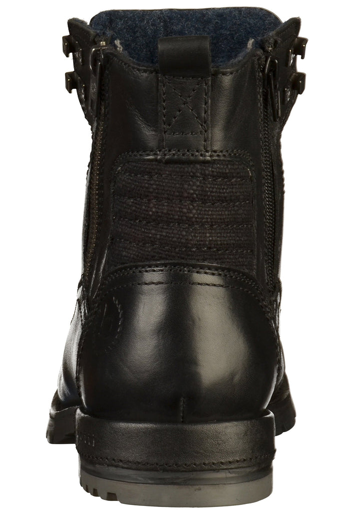 Bugatti Stiefelette Leder/Textil Schwarz - surf4shoes