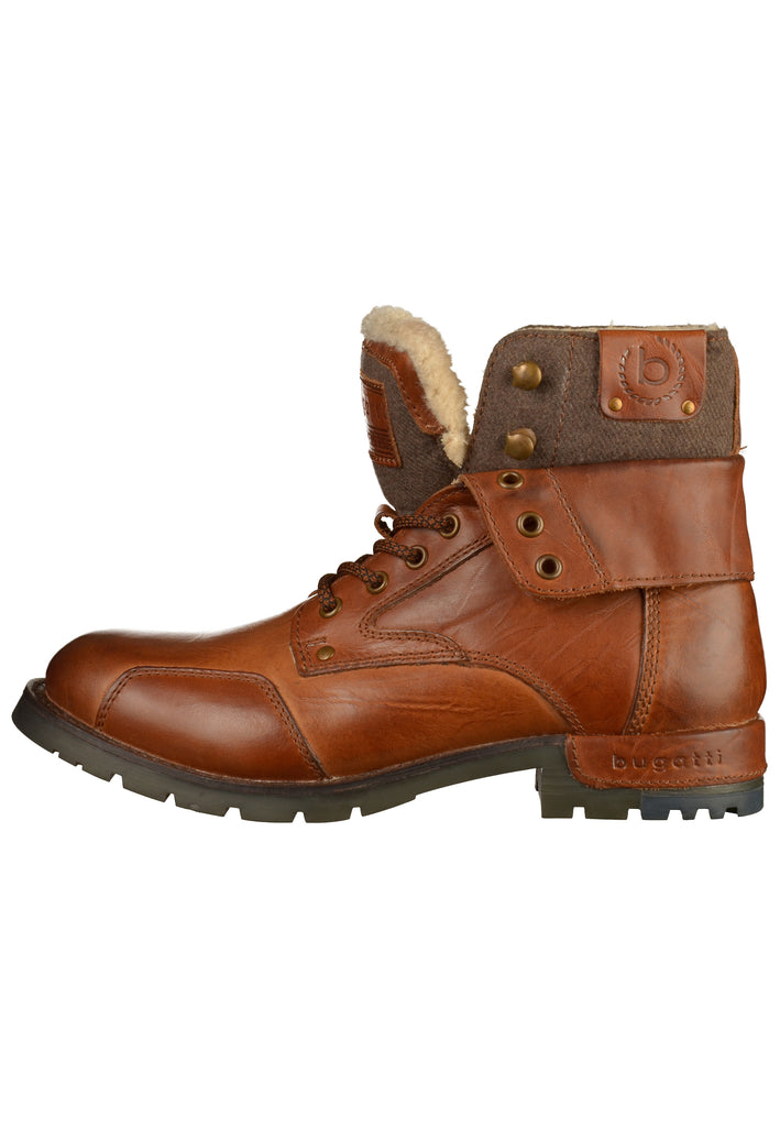 Bugatti Stiefelette Leder/Textil Cognac - surf4shoes