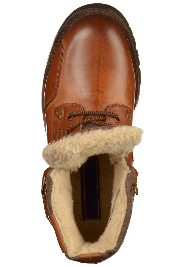 Bugatti Stiefelette Leder/Textil Cognac - surf4shoes