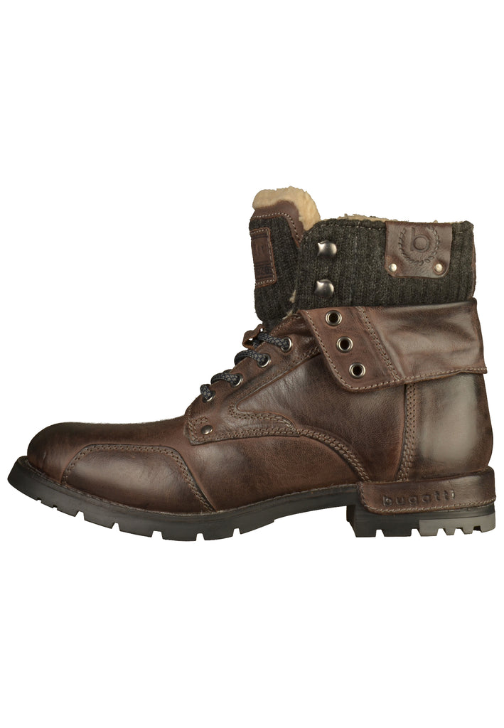Bugatti Stiefelette Leder/Textil Dunkelgrau - surf4shoes