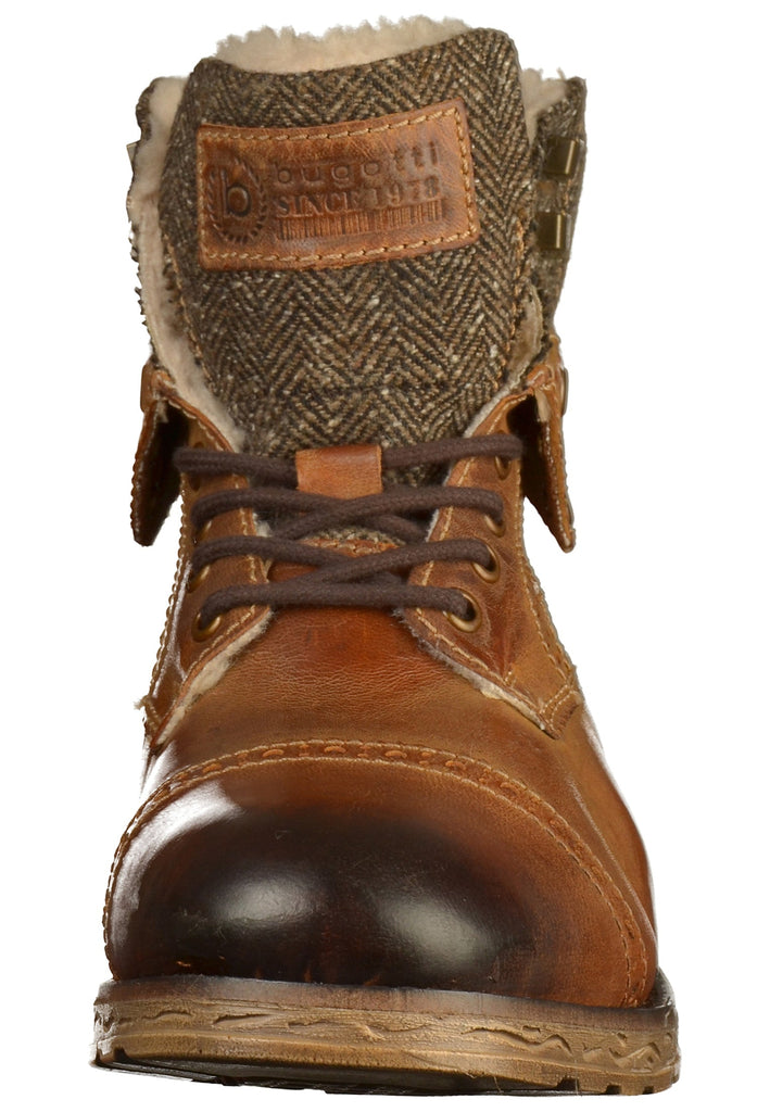 Bugatti Stiefelette Leder/Textil Cognac - surf4shoes