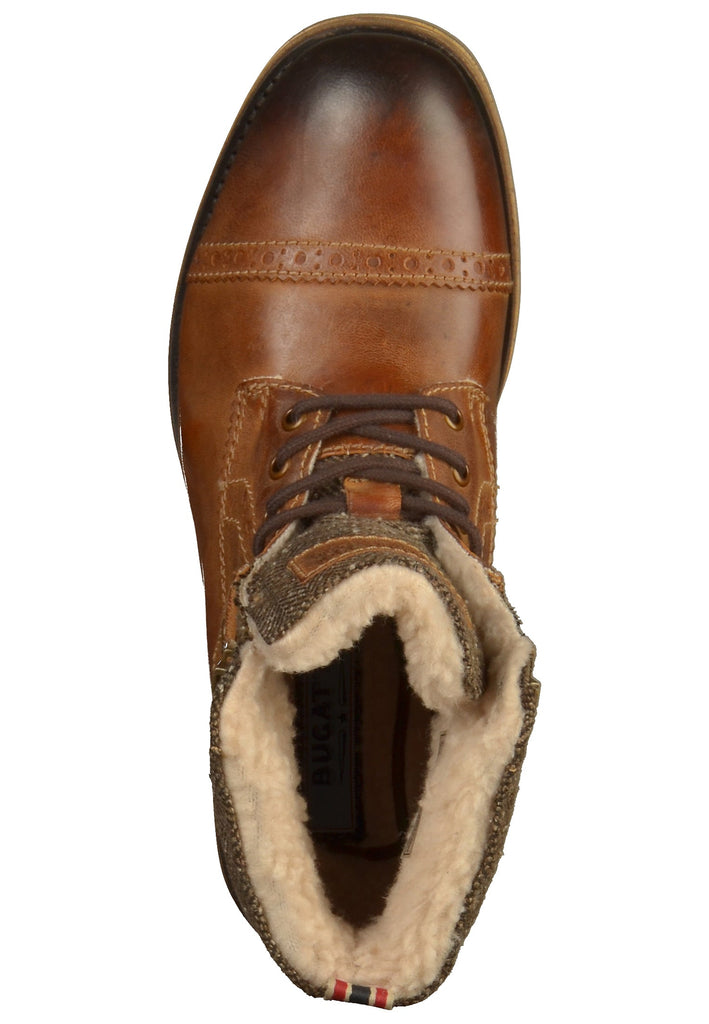 Bugatti Stiefelette Leder/Textil Cognac - surf4shoes