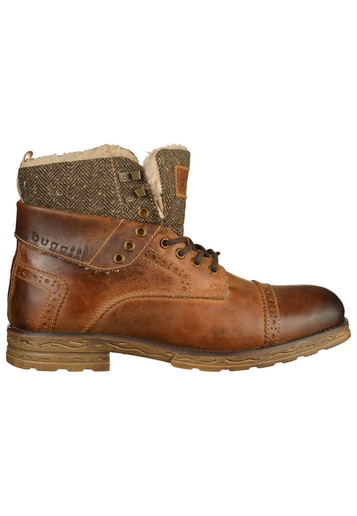 Bugatti Stiefelette Leder/Textil Cognac - surf4shoes