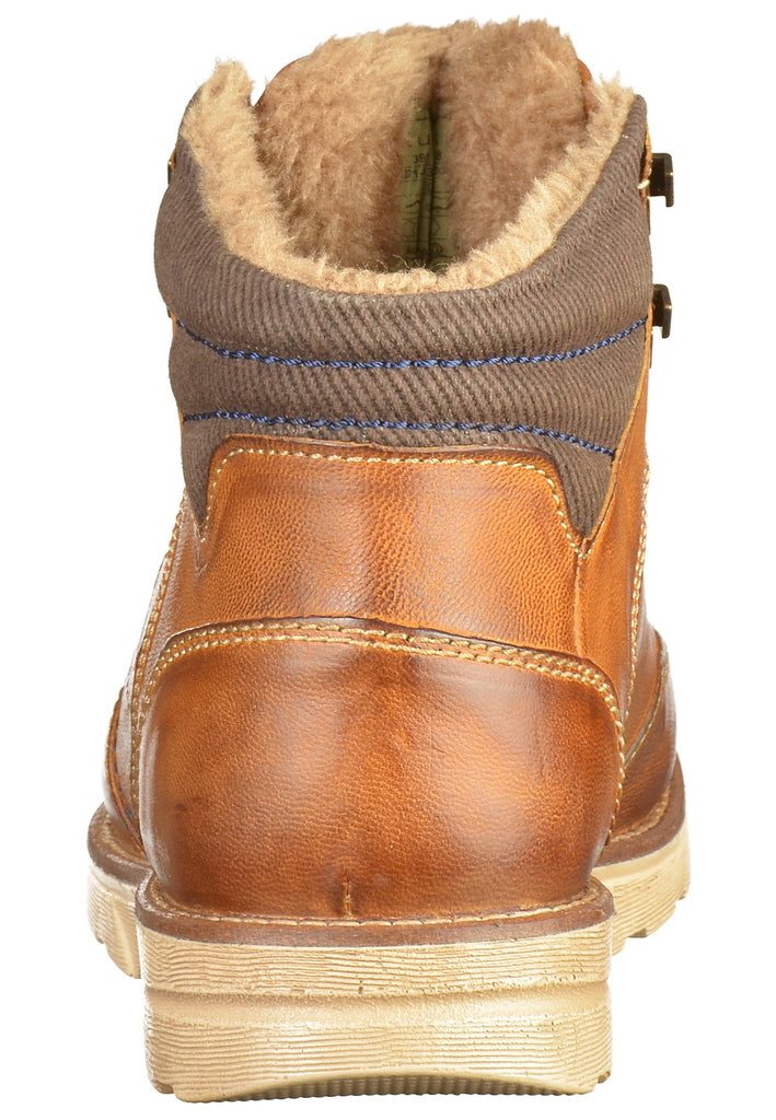 Bugatti Stiefelette Leder/Textil Cognac - surf4shoes