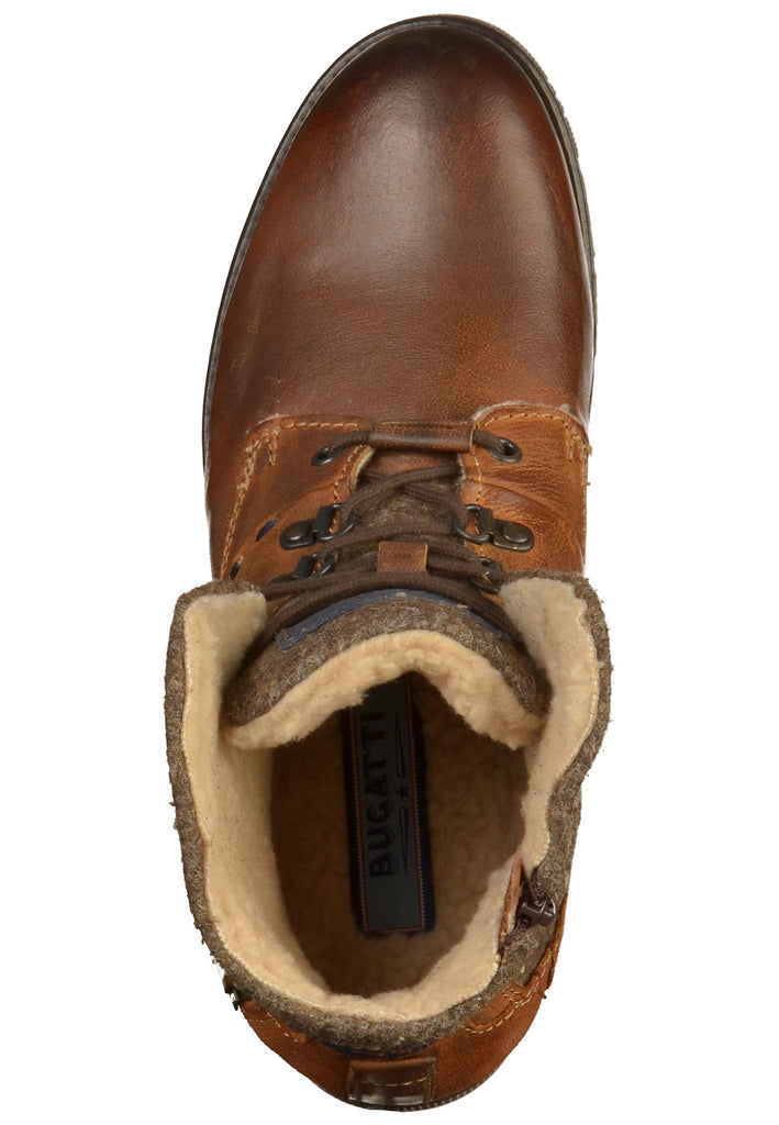 Bugatti Stiefelette Leder/Textil Cognac - surf4shoes