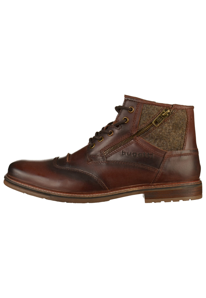 Bugatti Stiefelette Leder/Textil Braun - surf4shoes