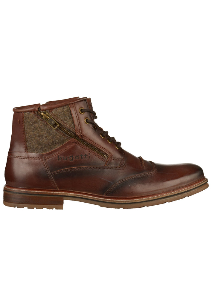 Bugatti Stiefelette Leder/Textil Braun - surf4shoes