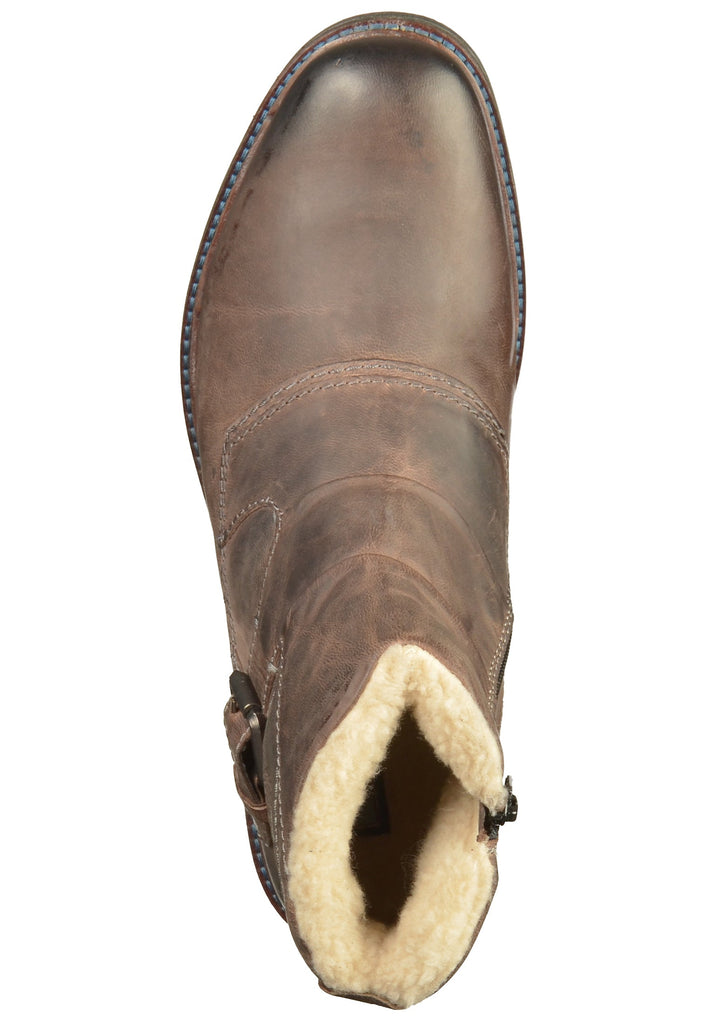 Bugatti Stiefelette Leder Dunkelgrau - surf4shoes