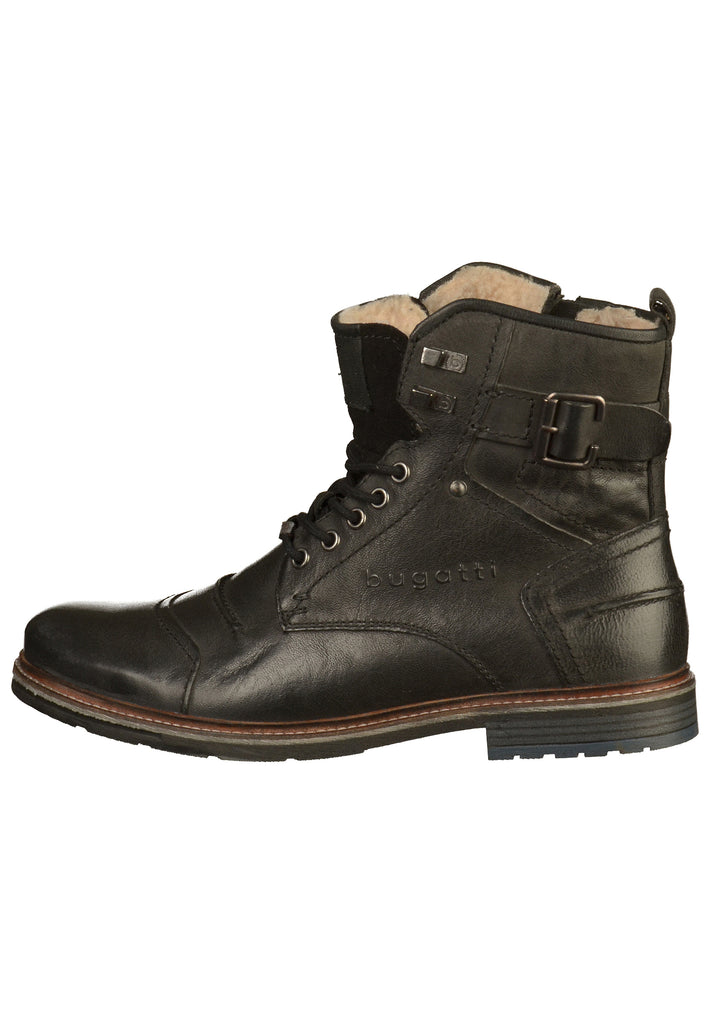 Bugatti Stiefelette Leder Schwarz - surf4shoes