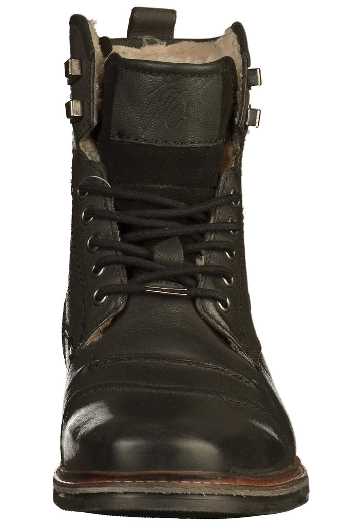 Bugatti Stiefelette Leder Schwarz - surf4shoes