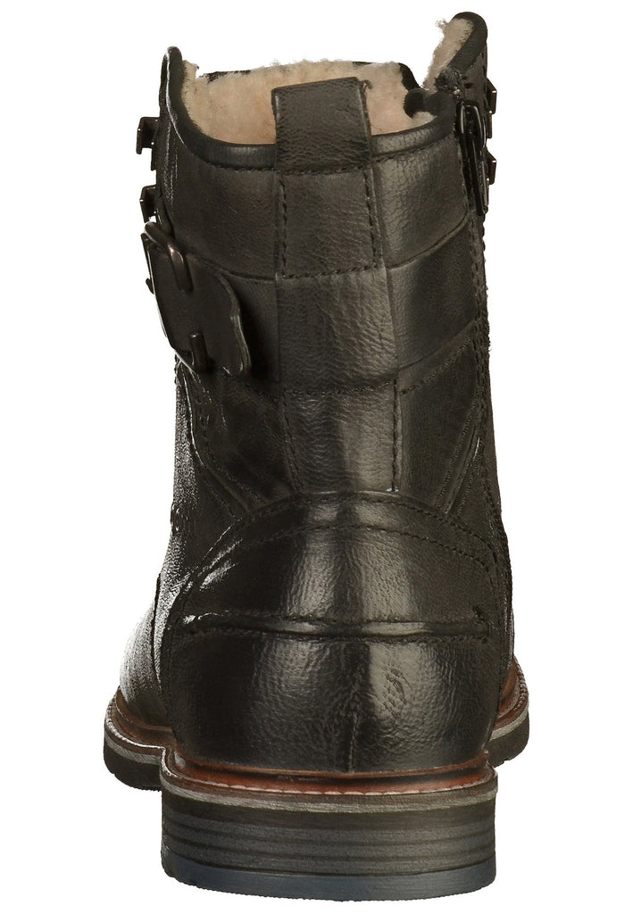 Bugatti Stiefelette Leder Schwarz - surf4shoes