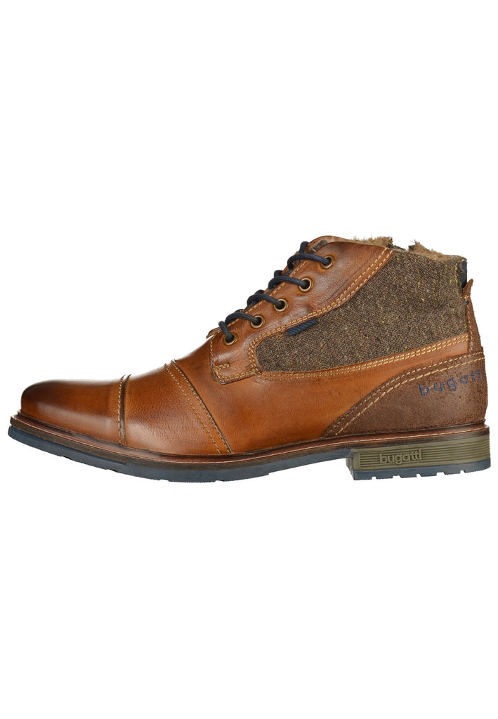 Bugatti Stiefelette Leder/Textil Cognac - surf4shoes