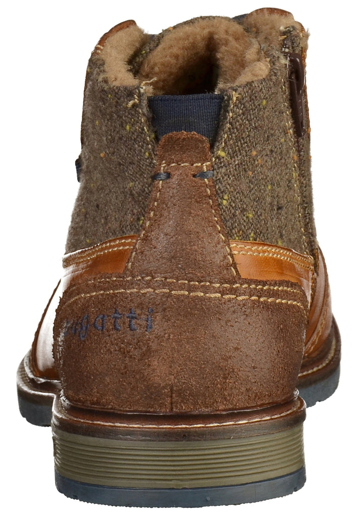 Bugatti Stiefelette Leder/Textil Cognac - surf4shoes