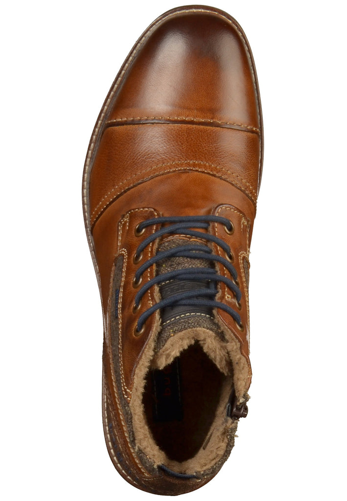 Bugatti Stiefelette Leder/Textil Cognac - surf4shoes