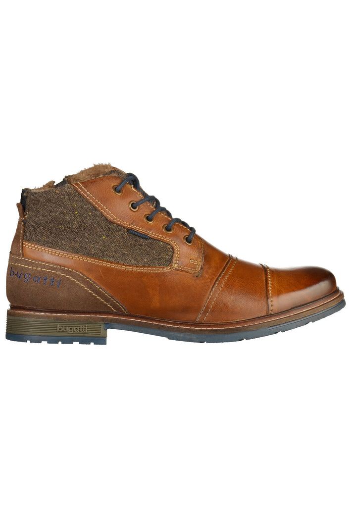 Bugatti Stiefelette Leder/Textil Cognac - surf4shoes