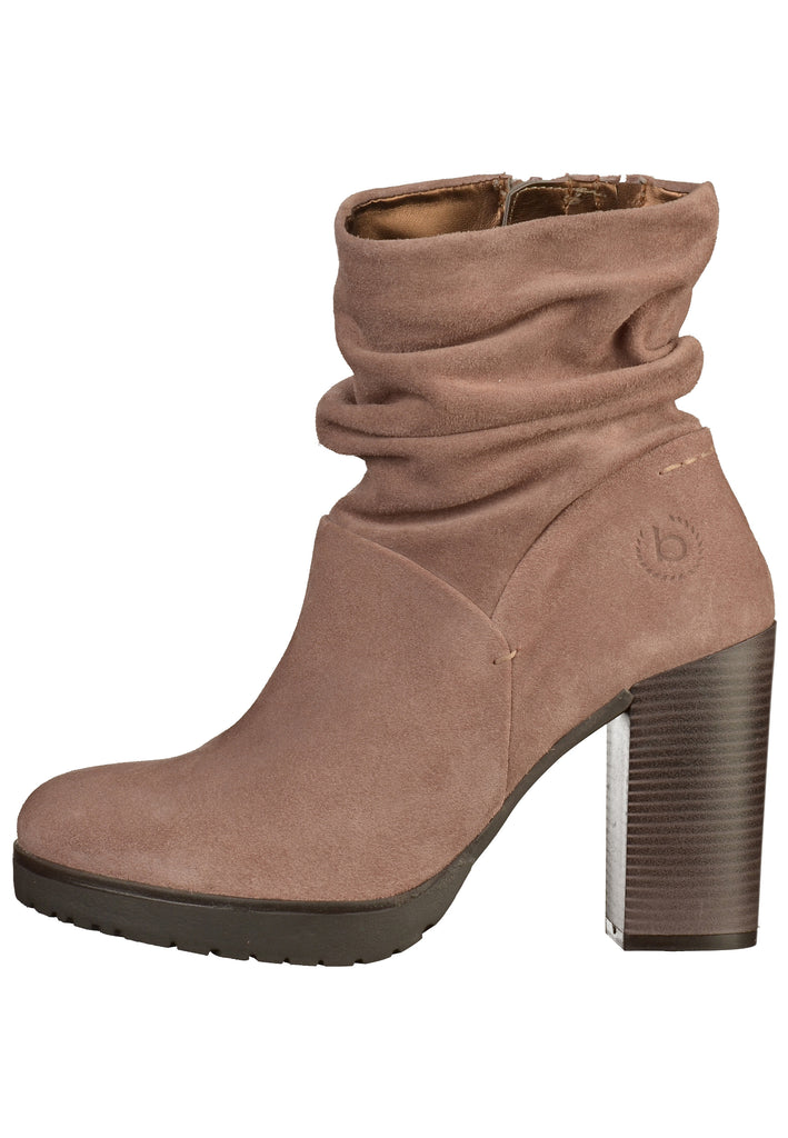 Bugatti Stiefelette Veloursleder Rosa - surf4shoes