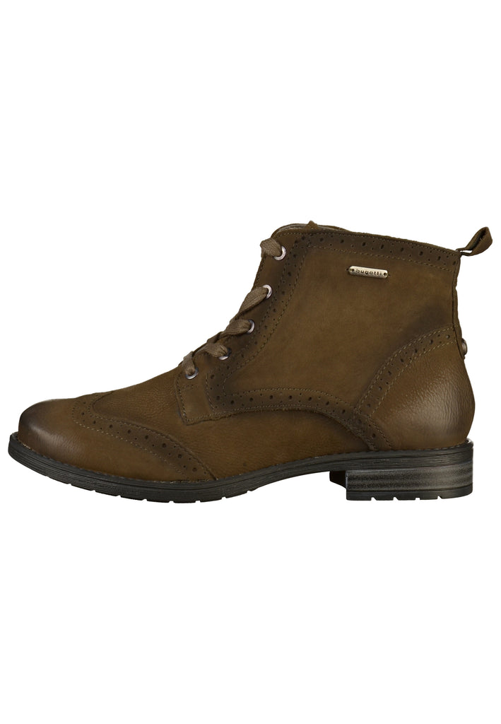 Bugatti Stiefelette Leder Oliv - surf4shoes