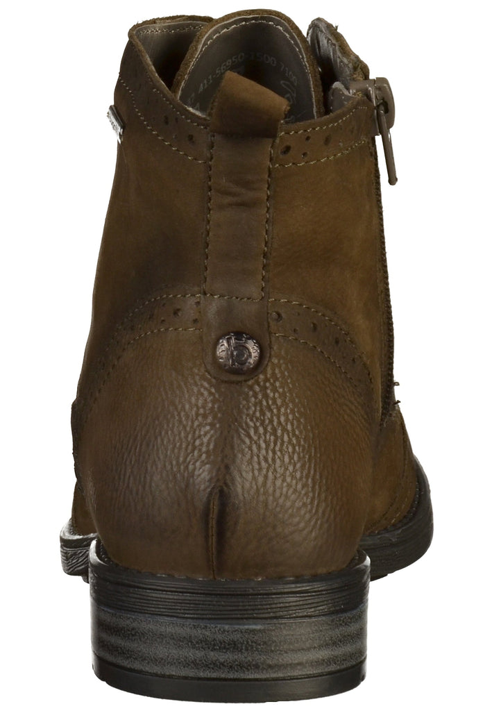 Bugatti Stiefelette Leder Oliv - surf4shoes