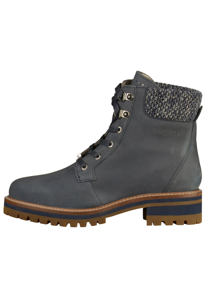 Bugatti Stiefelette Leder/Textil Dunkelblau Warmfutter - surf4shoes