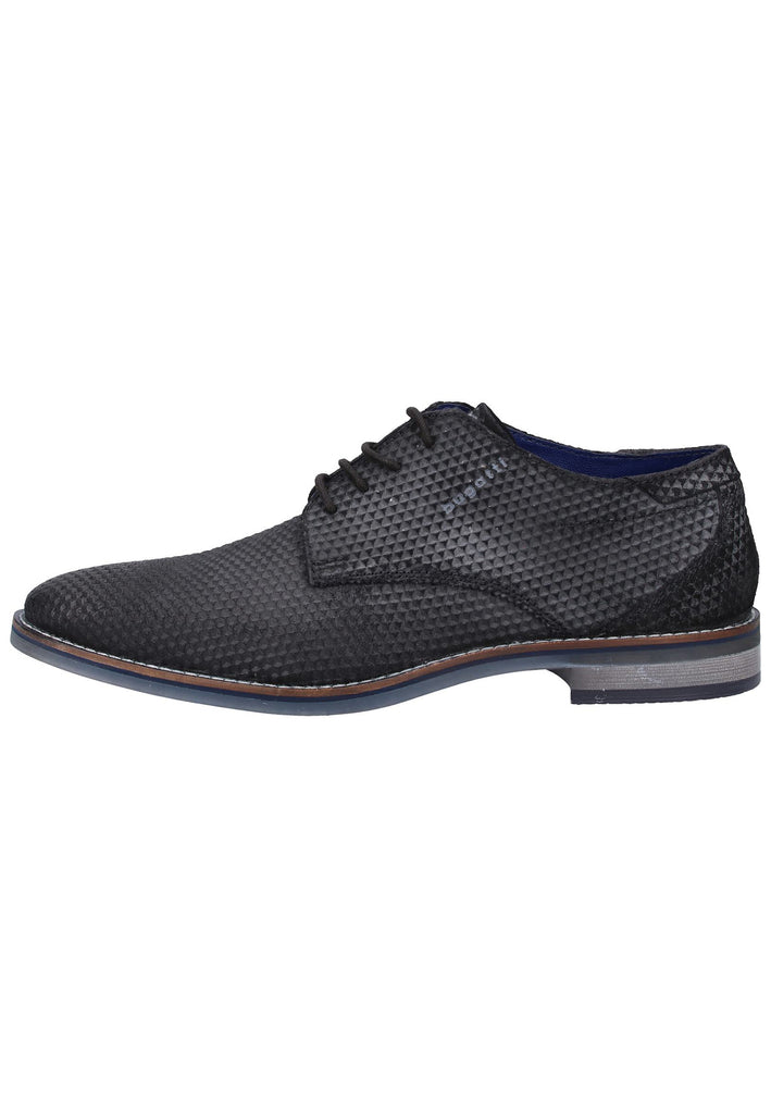 Bugatti Businessschuhe Veloursleder Schwarz - surf4shoes