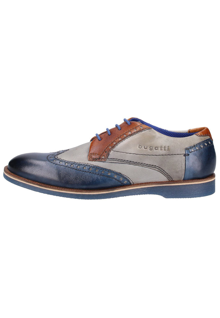 Bugatti Halbschuhe Glattleder Dunkelblau - surf4shoes