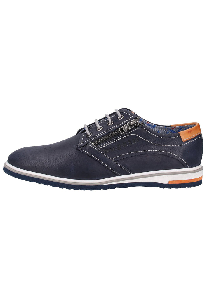 Bugatti Halbschuhe Nubukleder Dunkelblau - surf4shoes