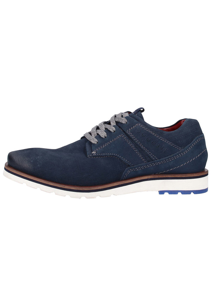 Bugatti Halbschuhe Nubukleder Dunkelblau - surf4shoes