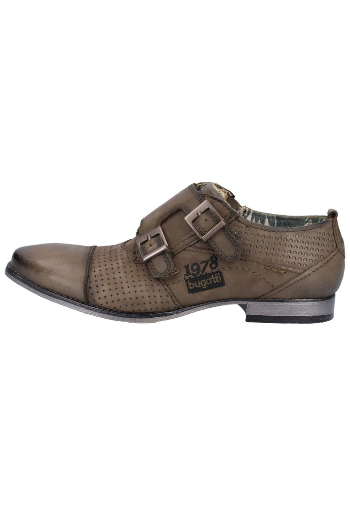 Bugatti Businessschuhe Nubukleder Oliv - surf4shoes