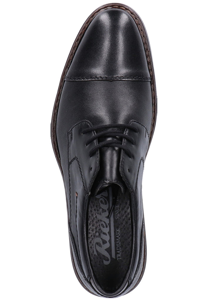 Rieker Halbschuhe Leder Schwarz - surf4shoes