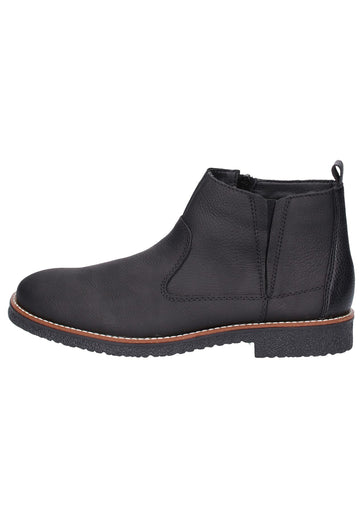 Rieker Stiefelette Leder Schwarz - surf4shoes