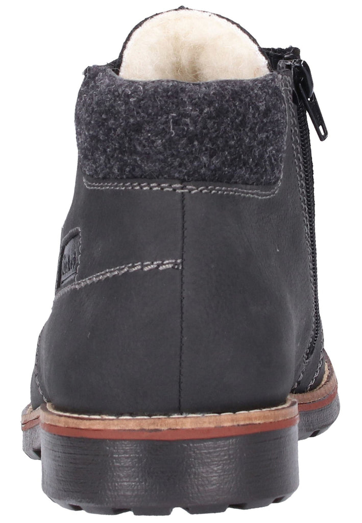 Rieker Stiefelette Leder Grau Warmfutter - surf4shoes