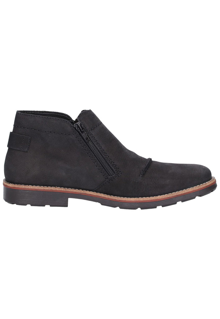 Rieker Stiefelette Leder Schwarz - surf4shoes