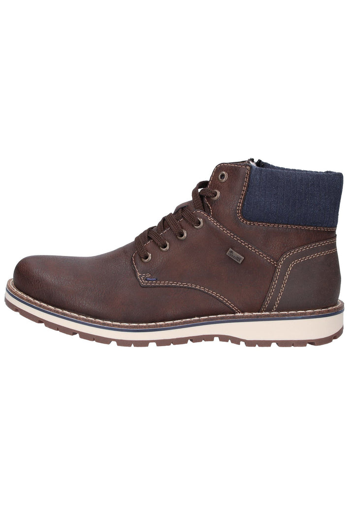 Rieker Stiefelette Lederimitat Dunkelbraun - surf4shoes