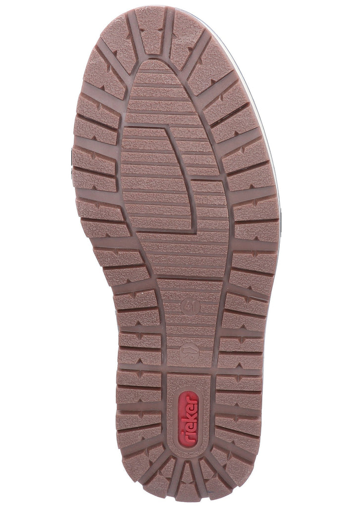 Rieker Stiefelette Lederimitat Dunkelbraun - surf4shoes