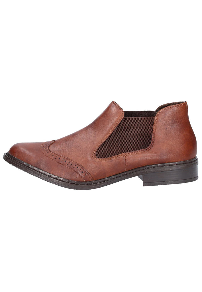 Rieker Slipper Leder Braun - surf4shoes