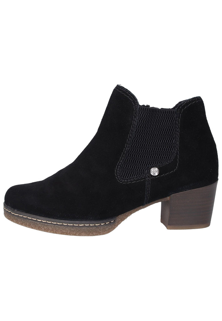 Rieker Stiefelette Leder Schwarz - surf4shoes