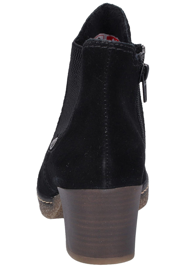 Rieker Stiefelette Leder Schwarz - surf4shoes